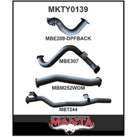 MANTA 3" DPF BACK EXHAUST SYSTEM FITS TOYOTA LANDCRUISER VDJ78R 4.5L V8 TROOP CARRIER 2016-ON