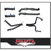 MANTA 3" TWIN TURBO BACK EXHAUST SYSTEM (L & R EXIT) WITH CATS/NO MUFFLERS FITS TOYOTA LANDCRUISER VDJ200R 2015-2021 (MKTY0183)