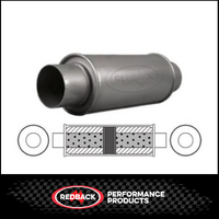 5" ROUND X 12" LONG 2 .25" C/C GLASS PACKED REDBACK UNIVERSAL MUFFLER (N618GPC)