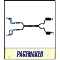 PACEMAKER HEADERS, CATS & 3" CAT BACK EXHAUST WITH QUAD TIPS FITS FORD MUSTANG FN 6TH GEN 5.0L V8 COYOTE 2018-2023 (PP4178-56)