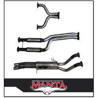 MANTA 2.5" DUAL CATBACK EXHAUST SYSTEM WITH HOTDOG/MUFFLER FITS FORD FALCON BA BF UTE V8 (SSMKFD0146)