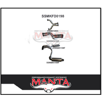 MANTA 3" DUAL CATBACK EXHAUST SYSTEM WITH MUFFLER/MUFFLER FITS FORD FALCON FPV FG SEDAN 5.0L SUPERCHARGED V8 (SSMKFD0198)