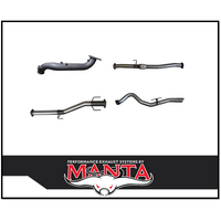 MANTA 3" STAINLESS STEEL TURBO BACK EXHAUST NO CAT/WITH PIPE ONLY FITS MAZDA BT-50 RG 3.0L TD 4CYL 2020-ON (SSMKMA0018)