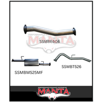 MANTA 3" DPF BACK EXHAUST WITH MUFFLER FITS NISSAN NAVARA D23 NP300 2.3L TD 4CYL 2015-ON (SSMKNI0076M)