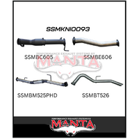 MANTA 3" TURBO BACK EXHAUST WITH CAT/HOTDOG FITS NISSAN NAVARA D23 NP300 2.3L TD 4CYL 2015-ON (SSMKNI0093)