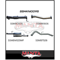 MANTA 3" TURBO BACK EXHAUST WITH CAT/MUFFLER FITS NISSAN NAVARA D23 NP300 2.3L TD 4CYL 2015-ON (SSMKNI0095)