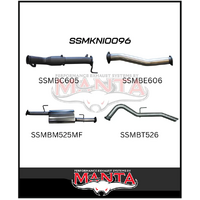 MANTA 3" TURBO BACK EXHAUST NO CAT/WITH MUFFLER FITS NISSAN NAVARA D23 NP300 2.3L TD 4CYL 2015-ON (SSMKNI0096)