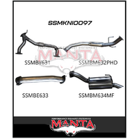 MANTA 3" STAINLESS STEEL CAT BACK EXHAUST WITH HOTDOG/MUFFLER FITS NISSAN PATROL Y62 5.6L V8 2012-ON