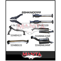 MANTA 3" STAINLESS STEEL COMPLETE EXHAUST SYSTEM WITH 2 MUFFLERS FITS NISSAN PATROL Y62 5.6L V8 2012-ON