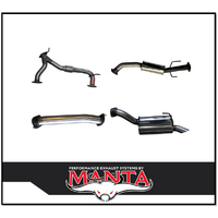 MANTA 3" STAINLESS STEEL CAT BACK EXHAUST WITH MEDIUM MUFFLER FITS NISSAN PATROL Y62 5.6L V8 2012-ON (SSMKNI0108)