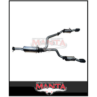 MANTA 3" STAINLESS STEEL CAT BACK EXHAUST WITH REAR RESONATORS FITS RAM 1500 DT 5.7L V8 2020-ON (BLACK TIPS)