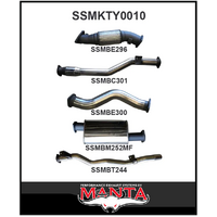 MANTA 3" STAINLESS STEEL TURBO BACK EXHAUST SYSTEM WITH CAT/MUFFLER FITS TOYOTA LANDCRUISER VDJ79R 4.5L V8 DUAL CAB 2012-2016 (SSMKTY0010)
