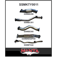 MANTA 3" STAINLESS STEEL TURBO BACK EXHAUST SYSTEM WITH CAT/HOTDOG FITS TOYOTA LANDCRUISER VDJ79R 4.5L V8 DUAL CAB 2012-2016 (SSMKTY0011)