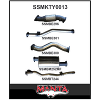 MANTA 3" STAINLESS STEEL TURBO BACK EXHAUST SYSTEM NO CAT/WITH MUFFLER FITS TOYOTA LANDCRUISER VDJ79R 4.5L V8 DUAL CAB 2012-2016 (SSMKTY0013)