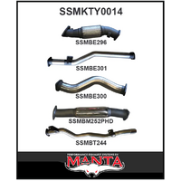 MANTA 3" STAINLESS STEEL TURBO BACK EXHAUST SYSTEM NO CAT/WITH HOTDOG FITS TOYOTA LANDCRUISER VDJ79R 4.5L V8 DUAL CAB 2012-2016 (SSMKTY0014)