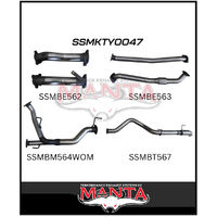 Manta 2.5" Twin Into 3" SS Turbo Back Exhaust System for Toyota Landcruiser VDJ200R 2007-2015