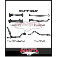 Manta 2.5" Twin Into 3" SS Turbo Back Exhaust System  for Toyota Landcruiser Vdj200r 2007-2015