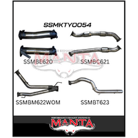 MANTA 3" TWIN INTO SINGLE 4" STAINLESS STEEL TURBO BACK EXHAUST SYSTEM WITH CATS/1 MUFFLER FITS TOYOTA LANDCRUISER VDJ200R 2007-2015 (SSMKTY0053)