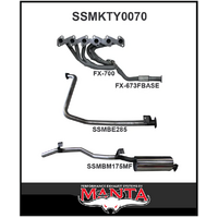 MANTA EXTRACTORS & 2.5"  EXHAUST SYSTEM FITS TOYOTA LANDCRUISER HZJ79R 4.2L 1HZ 1999-2007 (SSMKTY0070)