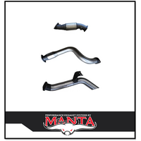 MANTA 3" STAINLESS STEEL TURBO BACK EXHAUST SYSTEM WITH CAT & CAB EXIT FITS TOYOTA LANDCRUISER VDJ79R 4.5L V8 SINGLE CAB 2007-2016 (SSMKTY0089)