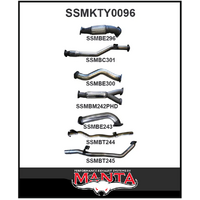 MANTA 3" STAINLESS STEEL TWIN TURBO BACK EXHAUST SYSTEM WITH CAT/HOTDOG FITS TOYOTA LANDCRUISER VDJ79R 4.5L V8 DUAL CAB 2012-2016 (SSMKTY0096)