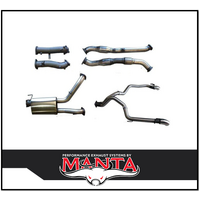 MANTA 3" TWIN STAINLESS STEEL TURBO BACK EXHAUST SYSTEM (L & R EXIT) WITH CATS/1 MUFFLER FITS TOYOTA LANDCRUISER VDJ200R 2015-2021 (SSMKTY0107)