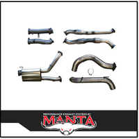 MANTA 3" TWIN INTO SINGLE 4" STAINLESS STEEL TURBO BACK EXHAUST SYSTEM NO CATS/1 MUFFLER FITS TOYOTA LANDCRUISER VDJ200R 2015-2021 (SSMKTY0110)