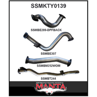 MANTA 3" STAINLESS STEEL DPF BACK EXHAUST SYSTEM FITS TOYOTA LANDCRUISER VDJ78R 4.5L V8 TROOP CARRIER 2016-ON