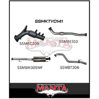 MANTA 3" TURBO BACK EXHAUST SYSTEM WITH CAT/MUFFLER FITS TOYOTA HILUX GUN126R 2.8L N80 2015-ON (SSMKTY0141)