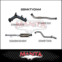 MANTA STAINLESS STEEL 3" TURBO BACK EXHAUST SYSTEM WITH NO CAT/MUFFLER FITS TOYOTA HILUX GUN126R 2.8L N80 2015-ON (SSMKTY0144)