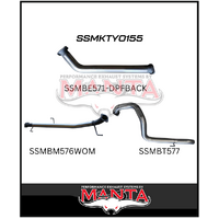 MANTA STAINLESS STEEL 3" DPF BACK EXHAUST SYSTEM FITS TOYOTA PRADO GDJ150R 2.8L 4CYL 6/2015-ON (SSMKTY0155)