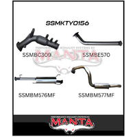 MANTA STAINLESS STEEL 3" TURBO BACK EXHAUST (CAT/MUFFLER) FITS TOYOTA PRADO GDJ150R 2.8L 6/2015-ON (SSMKTY0156)