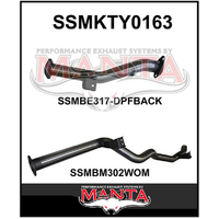 MANTA 3" STAINLESS STEEL DPF BACK EXHAUST SYSTEM FITS TOYOTA LANDCRUISER VDJ76R 4.5L V8 WAGON 2016-ON