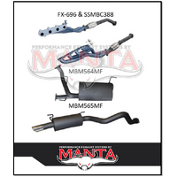 MANTA EXTRACTORS, CATS & STAINLESS STEEL 3" CAT BACK EXHAUST SYSTEM FITS TOYOTA LANDCRUISER UZJ200R 2007-2012 (SSMKTY0179)