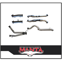 MANTA 3" TWIN INTO SINGLE 4" STAINLESS STEEL TURBO BACK EXHAUST WITH CATS & NO MUFFLERS FITS TOYOTA LANDCRUISER VDJ200R 2015-2021 (SSMKTY0180)