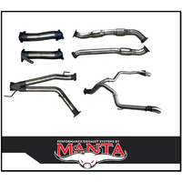MANTA 3" TWIN TURBO BACK STAINLESS STEEL EXHAUST SYSTEM (L & R EXIT) WITH CATS/NO MUFFLERS FITS TOYOTA LANDCRUISER VDJ200R 2015-2021 (SSMKTY0183)