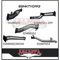 MANTA 4" STAINLESS STEEL TURBO BACK EXHAUST SYSTEM FITS TOYOTA LANDCRUISER VDJ79R 4.5L V8 2016-ON (SSMKTY0193)