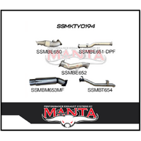 MANTA 4" STAINLESS STEEL TURBO BACK EXHAUST SYSTEM FITS TOYOTA LANDCRUISER VDJ79R 4.5L V8 2016-2025 (SSMKTY0194)