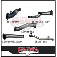 MANTA 4" STAINLESS STEEL TURBO BACK EXHAUST SYSTEM FITS TOYOTA LANDCRUISER VDJ79R 4.5L V8 2016-ON (SSMKTY0195)