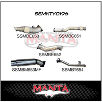 MANTA 4" STAINLESS STEEL TURBO BACK EXHAUST SYSTEM FITS TOYOTA LANDCRUISER VDJ79R 4.5L V8 DUAL CAB 2012-2016 - CAT/MUFFLER (SSMKTY0196)