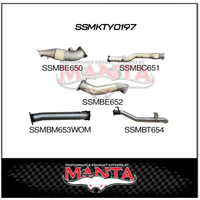 MANTA 4" STAINLESS STEEL TURBO BACK EXHAUST SYSTEM FITS TOYOTA LANDCRUISER VDJ79R 4.5L V8 DUAL CAB 2012-2016 - CAT/PIPE ONLY (SSMKTY0197)