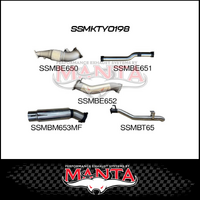 MANTA 4" STAINLESS STEEL TURBO BACK EXHAUST SYSTEM FITS TOYOTA LANDCRUISER VDJ79R 4.5L V8 DUAL CAB 2012-2016 - NO CAT/MUFFLER (SSMKTY0198)