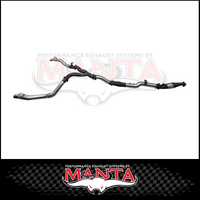 MANTA TWIN 4" STAINLESS STEEL TURBO BACK EXHAUST SYSTEM FITS TOYOTA LANDCRUISER VDJ79R 4.5L V8 2016-2025 - CAT/PIPE ONLY (SSMKTY0222)