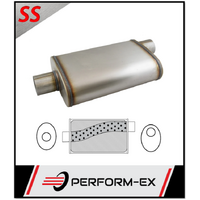 9" X 4" OVAL 16" LONG 2.25" O/C MEGA POWER 409 S/STEEL UNIVERSAL MUFFLER (STR7850-409)