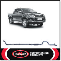 REDBACK 3" 409 STAINLESS STEEL NO CAT/RESONATOR EXHAUST SYSTEM FITS TOYOTA HILUX KUN26R N70 2005-2015