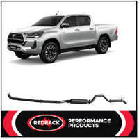 REDBACK 3" 409 STAINLESS STEEL DPF BACK WITH MUFFLER EXHAUST SYSTEM FITS TOYOTA HILUX GUN126R N80 1/2015-ON