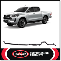 REDBACK 3" 409 STAINLESS STEEL DPF BACK WITH RESONATOR EXHAUST SYSTEM FITS TOYOTA HILUX GUN126R N80 1/2015-ON