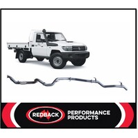 REDBACK 3" 409 STAINLESS STEEL CAT/PIPE EXHAUST SYSTEM FITS TOYOTA LANDCRUISER VDJ79R 2007-2016 SINGLE CAB