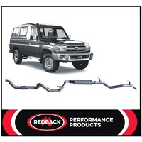 REDBACK 3" 409 STAINLESS STEEL NO CAT/MUFFLER EXHAUST SYSTEM FITS TOYOTA LANDCRUISER VDJ78R 2007-2016 TROOP CARRIER