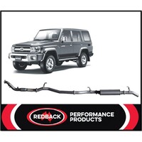 REDBACK 3" 409 STAINLESS STEEL CAT/MUFFLER EXHAUST SYSTEM FITS TOYOTA LANDCRUISER VDJ76R 2007-2016 WAGON